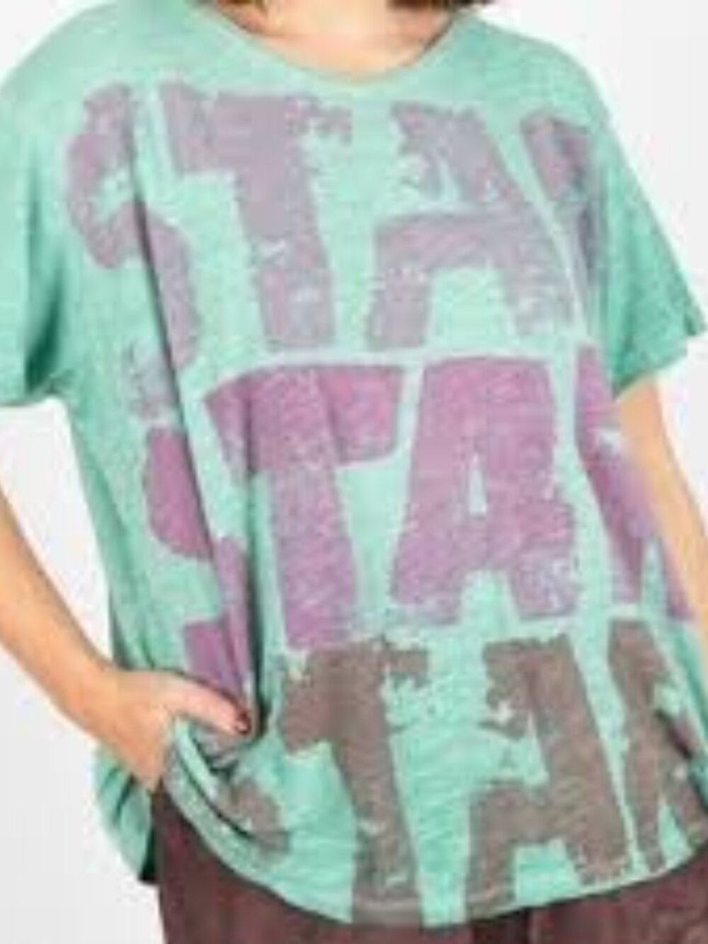 🩵Magnolia Pearl Star Star Star Tee Top #2362 Distressed Tee Shirt 🩵 Sold Out